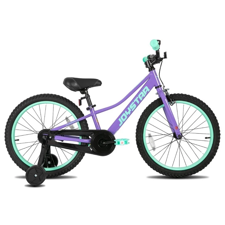 JOYSTAR 20 Inch Kids Bicycle Pink Single Speed Girl Mountain Bike For 7 8 9 Years Old With Training Wheels