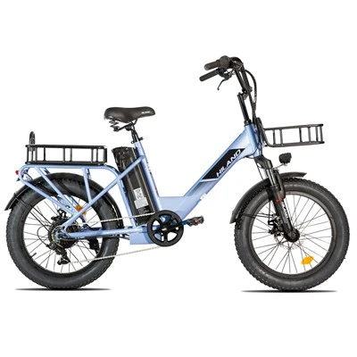 HILAND 20-calowy e-rower 250w tylna piasta silnik rama ze stopu aluminium 7 prędkości grubych opon elektryczny rower towarowy